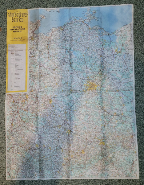 Verkehrskarte der DDR 1:500 000 1985