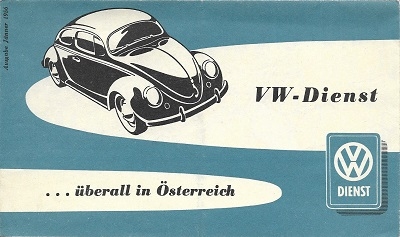 VW Dienst Karte Östereich 1956