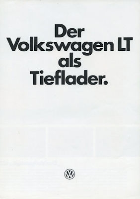 VW LT Tieflader Prospekt 9.1978