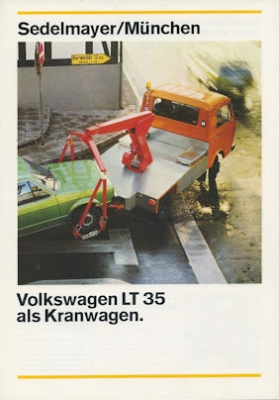 VW LT 35 als Kranwagen Prospekt 1980er Jahre