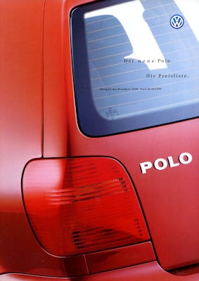 VW Polo 3 pricelist 9.1999