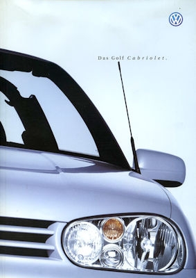 VW Golf 4 Cabriolet brochure 10.1999