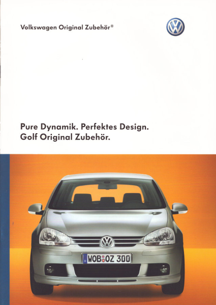 VW Golf 5 Zubehör Prospekt 9.2003