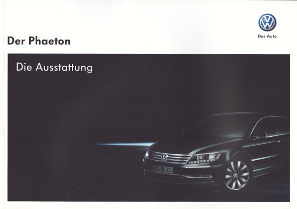 VW Phaeton Ausstattung Prospekt 5.2012