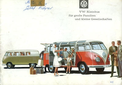 VW T 1 Kleinbus brochure ca. 1960