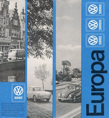 VW Service und Straßenkarte Europa 1963