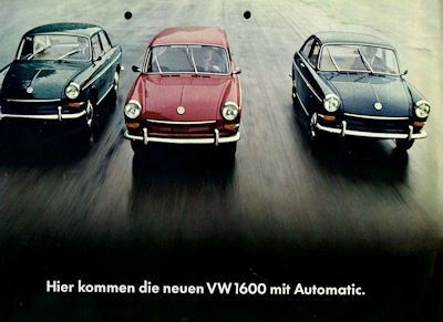 VW 1600 Automatik Prospekt 2.1968