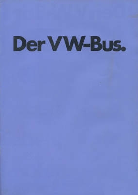 VW T 2 Bus Prospekt 1.1973