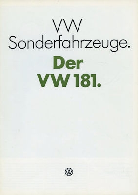 VW 181 Sonderfahrzeuge Prospekt 8.1974