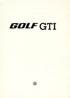 VW Golf 1 GTI Prospekt 9.1975