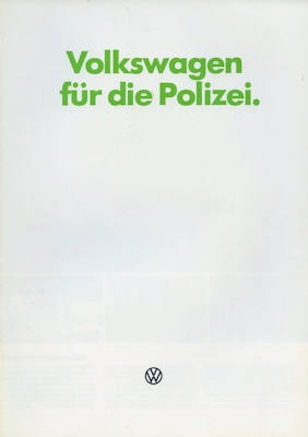 VW T 2 Polizei Prospekt ca. 1976