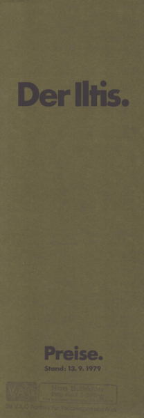 VW Iltis Preisliste 9.1979