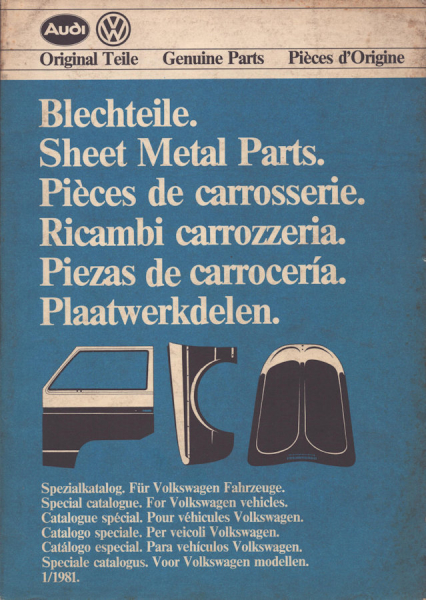 VW Blechteile Bildkatalog 1981