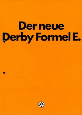 VW Derby Formel E Prospekt 11.1980