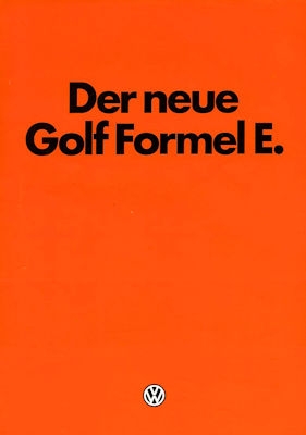 VW Golf 1 Formel E Prospekt 11.1980