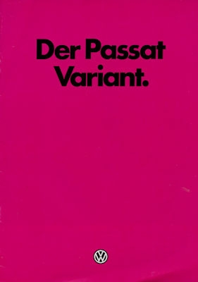 VW Passat B 2 Variant Prospekt 10.1980