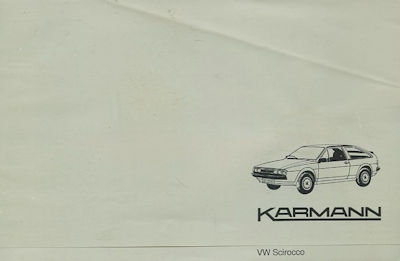 VW / Karmann Scirocco 2 Prospekt ca. 1981