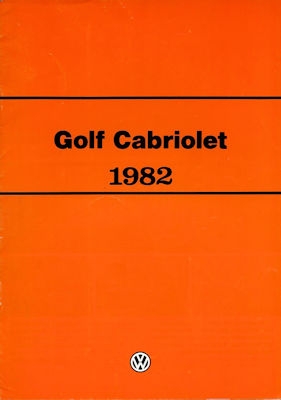 VW Golf 1 Cabriolet Prospekt 9.1981 s