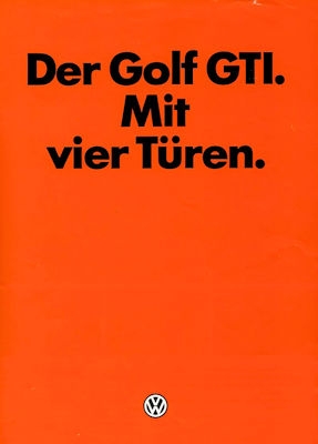 VW Golf 1 GTI Prospekt 12.1981