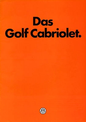 VW Golf 1 Cabriolet Prospekt 1.1983