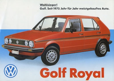 VW Golf 1 Royal Prospekt 1983