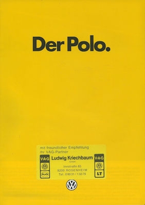 VW Polo 2 Prospekt 1.1984