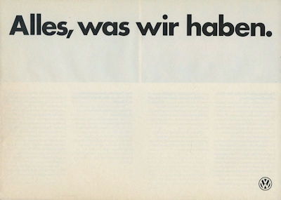 VW Programm 2.1985