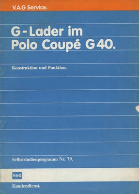 VW Polo 2 G 40 repair manual 1986