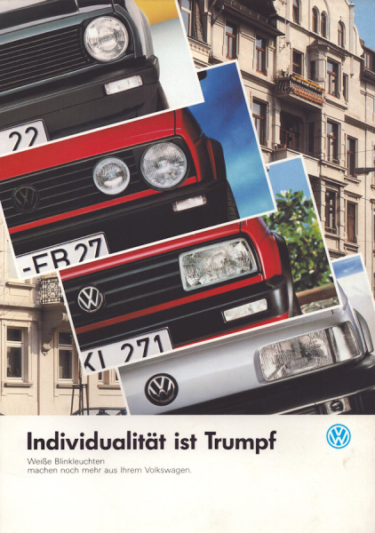 VW Zubehör Prospekt Weiße Blinkleuchten 4.1990