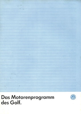 VW Golf 2 motors brochure 1.1990