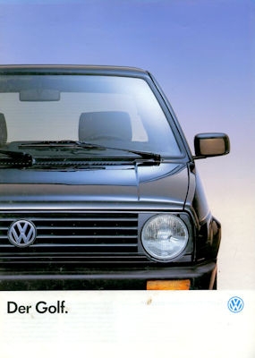 VW Golf 2 brochure 8.1989