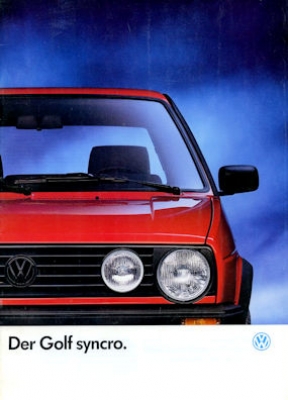 VW Golf 2 Syncro brochure 8.1989