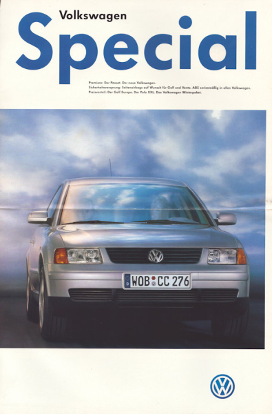 VW Special Prospekt ca. 1997