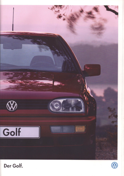 VW Golf 3 Prospekt brochure 9.1996