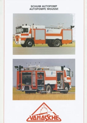 Vanassche Feuerwehrfahrzeuge Prospekt 1990er Jahre