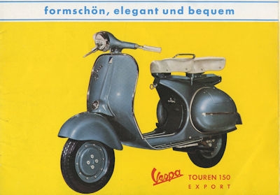 Vespa 150 ccm scooter brochure ca. 1957