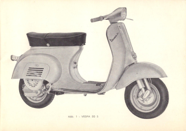 Vespa 50 S Bedienungsanleitung ca. 1963