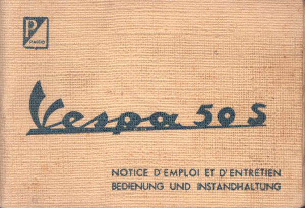 Vespa 50 S Bedienungsanleitung ca. 1964