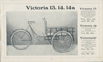 Victoria Fahrrad Programm 1911