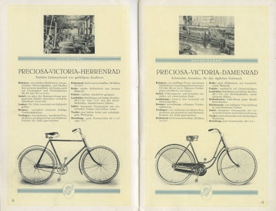 Victoria Fahrrad Programm ca. 1927