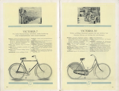 Victoria Fahrrad Programm ca. 1927