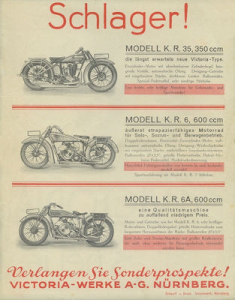 Victoria Programm ca. 1928