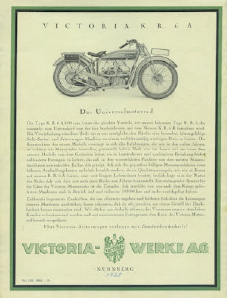 Victoria KR 6A Prospekt 1928