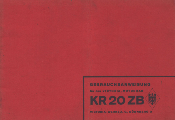 Victoria KR 20 ZB Bedienungsanleitung 1935
