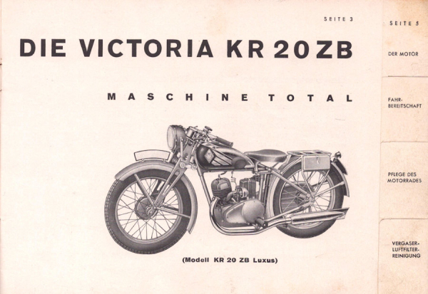 Victoria KR 20 ZB Bedienungsanleitung 1935
