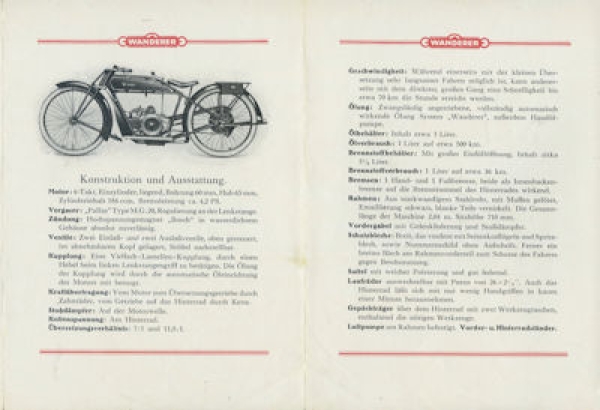 Wanderer 1,4 PS Prospekt 1.1927