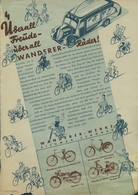 Wanderer motorcycle and bicycle program 2.1936