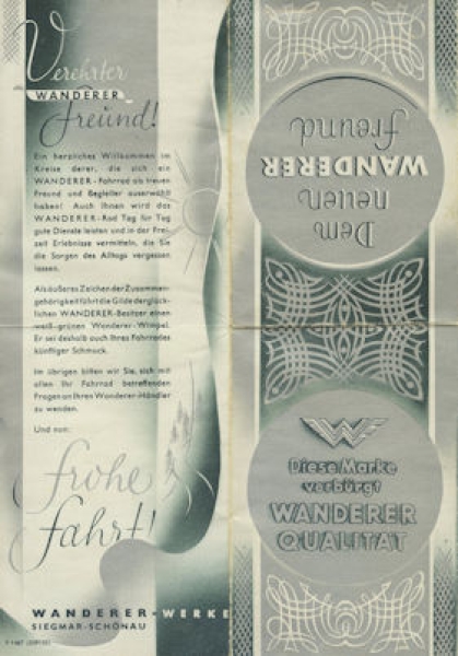 Wanderer Fahrrad Prospekt 2.1939