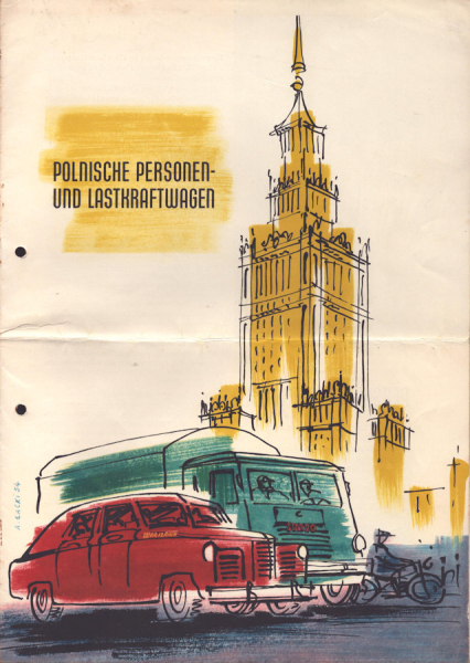 Polnische Pkw und Lkw Prospekt 1954