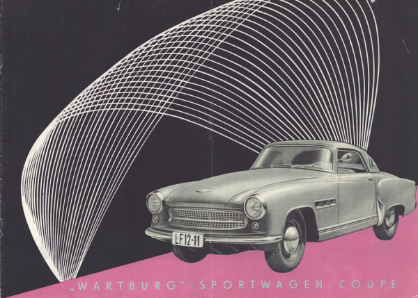 Wartburg Sportwagen Coupé Prospekt 1956 Reprint